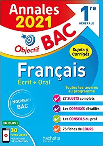 okumak Annales Bac 2021 Français 1ères (Annales du Bac)