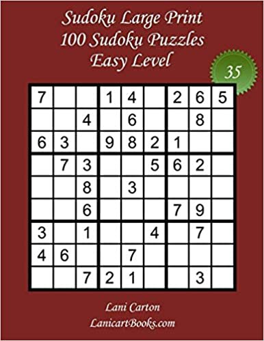 okumak Sudoku Large Print for Adults – Easy Level – N°35: 100 Easy Puzzles – Big Size (8.3&quot;x8.3&quot;) and Large Print (36 points) (Sudoku Large Print – Easy Level, Band 35)