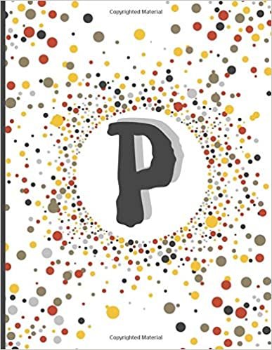 okumak P: Initial Monogram Letter P Pretty Personalized Name Lined Notebook Journal &amp; Diary for Writing and Notes for Girls, Boys, s, Women, Men, Kids, ... Circle Multicolored Design, Soft Glossy Cover
