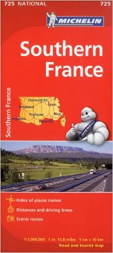Southern France - Michelin National Map 725