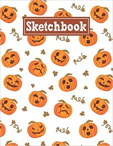 okumak Sketchbook: 8.5 x 11 Notebook for Creative Drawing and Sketching Activities with Halloween Pumpkins Themed Cover Design