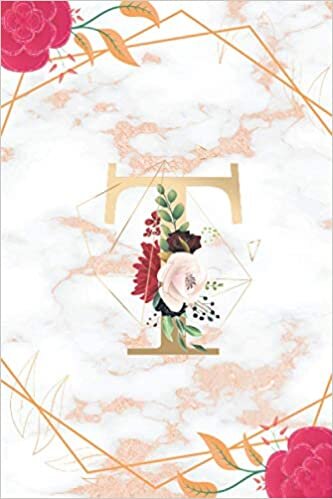 okumak T: Initial Monogram Notebook Letter T for Flower lovers, Work, School, Writing Pad, Journal or Diary, Monogrammed Gifts for any Occasion, (Lined Notebook 6x9, 110 Pages )