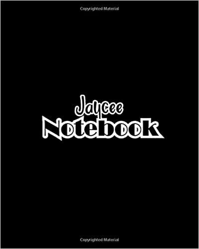okumak Jaycee Notebook: 100 Sheet 8x10 inches for Notes, Plan, Memo, for Girls, Woman, Children and Initial name on Matte Black Cover