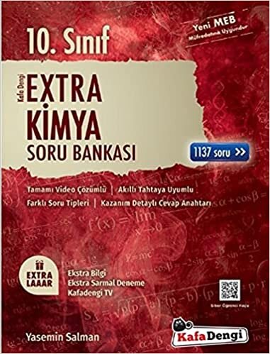 okumak Kafa Dengi Yayınları 10.Sınıf Extra Kimya Soru Bankası (Tümü Video Çözümlü) 240 SAYFA