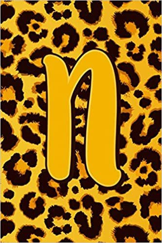 okumak N: Letter N Monogram Initials Leopard Skin Print Pattern Notebook &amp; Journal