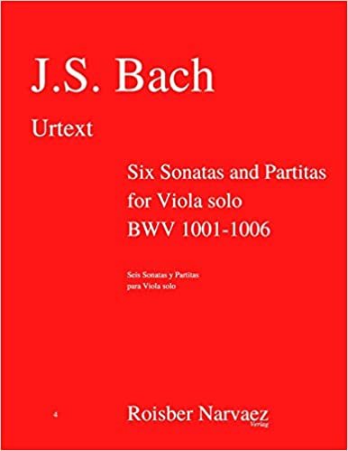 okumak Six Sonatas and Partitas for Viola solo BWV 1001-1006: Urtext: English and Spanish edition