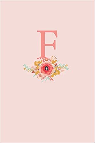 okumak F: A Simple Pink Floral Monogram Sketchbook | 110 Sketchbook Pages (6 x 9) | Floral Watercolor Monogram Sketch Notebook | Personalized Initial Letter Journal | Monogramed Sketchbook