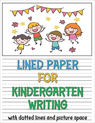 okumak Lined paper for kindergarten writing: Hand writting practice book 8.5x11 with dotted lines and picture space, Primary composition notebook with ... K-2 and elementary, homeschool supplies