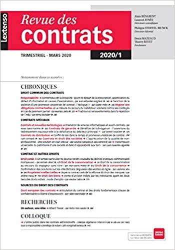 okumak Revue des contrats N°1-2020 (RDC)
