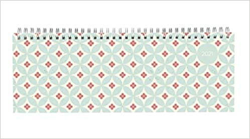 okumak Tisch-Querkalender Style Retro 2021 - Büro-Planer 29,7x10,5 cm - Tisch-Kalender - 1 Woche 2 Seiten - Ringbindung - Alpha Edition
