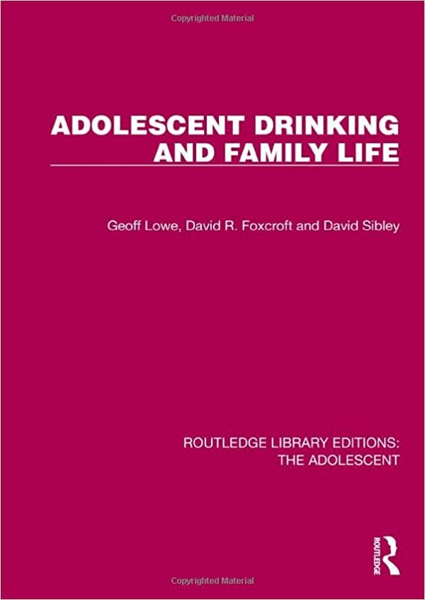 Adolescent Drinking and Family Life (Routledge Library Editions: The Adolescent)