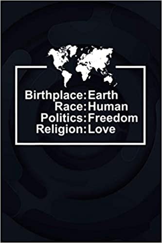 okumak Birthplace Earth Race Human Freedom Love T - Peace College Ruled Notebook 6x9 inch