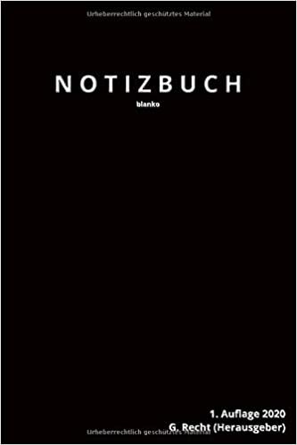 okumak N O T I Z B U C H, blanko, schwarzes Softcover, 164 Seiten, 1. Auflage 2020