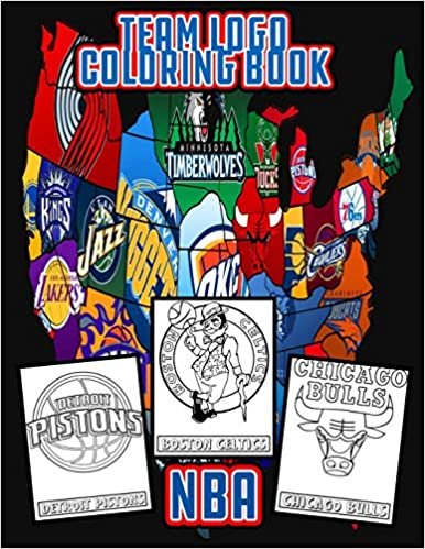 okumak NBA team logos coloring book: NBA Clubs logos coloring book for kids and adults , Basketball coloring book ,Sports Coloring Book .