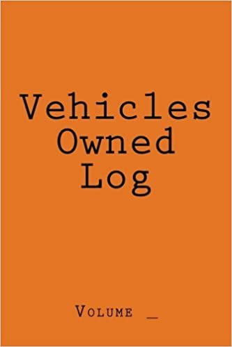 okumak Vehicles Owned Log: Orange Cover (S M Car Journals)