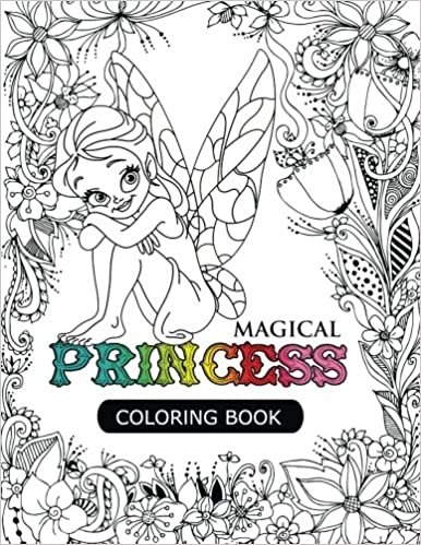 okumak Magical Princess: An Princess Coloring Book with Princess Forest Animals, Fantasy Landscape Scenes, Country Flower Designs, and Mythical Nature Patterns