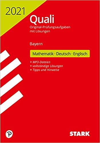 okumak STARK Original-Prüfungen mit Lösungen Quali Mittelschule 2021 - Mathematik, Deutsch, Englisch 9. Klasse - Bayern