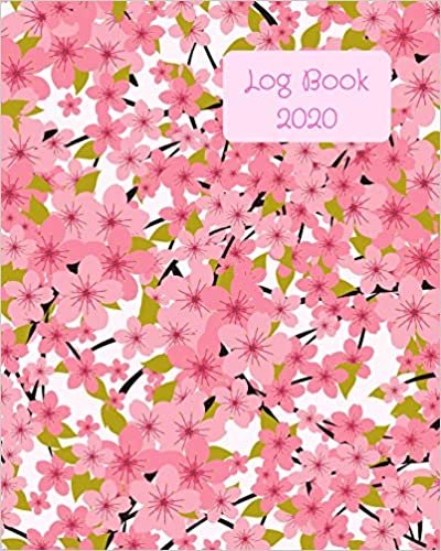 Log Book 2020: Low content book publishers log book. List date made, isbn, title, interior source and imprint used. Perfect to organize and track books published. Pretty pink cherry blossom design
