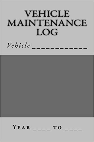 okumak Vehicle Maintenance Log: Gray and Silver Cover (S M Car Journals)