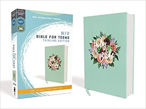 okumak NIV, Bible for Teens, Thinline Edition, Cloth over Board, Floral, Red Letter Edition, Comfort Print