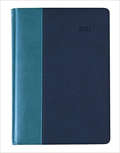 okumak Buchkalender Premium Water türkis-blau 2021 - Büro-Kalender A5 - Cheftimer - 1 Tag 1 Seite - 416 Seiten - Tucson-Einband - Alpha Edition