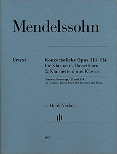 okumak Konzertstücke op. 113 und 114 für Klarinette, Basetthorn (2 Klarinetten) und Klavier