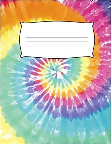 okumak School Kids Tie Dye Draw &amp; Write Composition Book: Wide Ruled &amp; Sketch Paper Note Book: Design Journal Notebook: 6, 7, 8, 9 Year Old Children, ... Diary, Sketch Note Pad, 8.5 x 11, 136 Pages