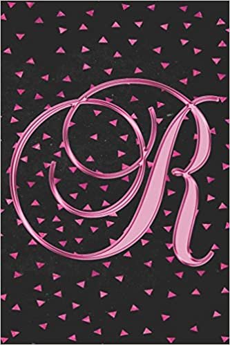 okumak R Journal: A Monogram R Initial Capital Letter Notebook For Writing And Notes: Great Personalized Gift For All First, Middle, Or Last Names (Pink Gold Geometric Triangles Print)