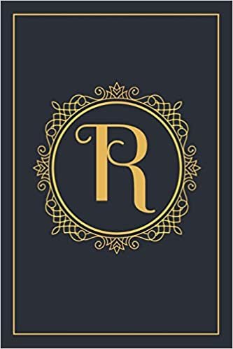 okumak R: Monogram Notebook Black and Gold Journal