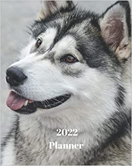 okumak 2022 Planner: Siberian Husky - Alaskan Malamute Dog-12 Month Planner January 2022 to December 2022 Monthly Calendar with U.S./UK/ ... in Review/Notes 8 x 10 in.- Dog Breed Pets