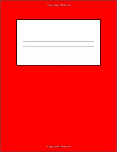 okumak Simply Red Notebook: 7.44&quot; x 9.69&quot;, 100 College-Ruled Pages