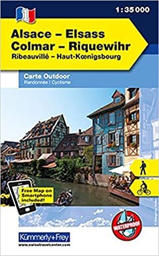 okumak K&amp;F Elsass / Vogesen Outdoorkarte 01 Elsass - Colmar - Riquewihr 1 : 35 000 (Kümmerly+Frey Outdoorkarten Frankreich)