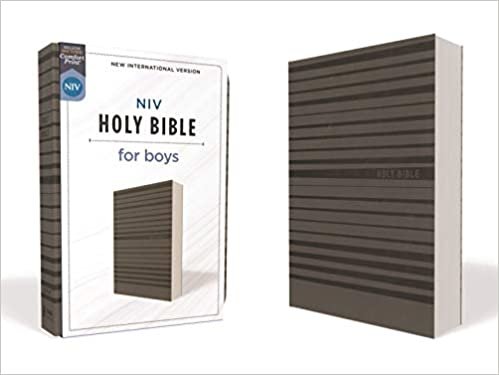 okumak NIV, Holy Bible for Boys, Soft Touch Edition, Leathersoft, Gray, Comfort Print