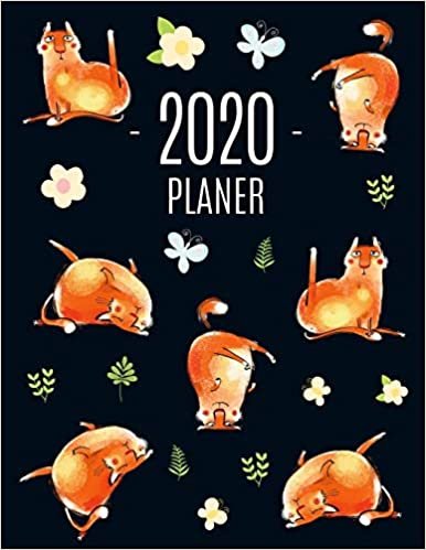 okumak Katze Planer 2020: Tagesplaner 2020 Januar - December (12 Monate) | Lustige Katzen | Ideal für die Schule, Studium und das Büro | Agenda Organizer mit Raum für Notizen