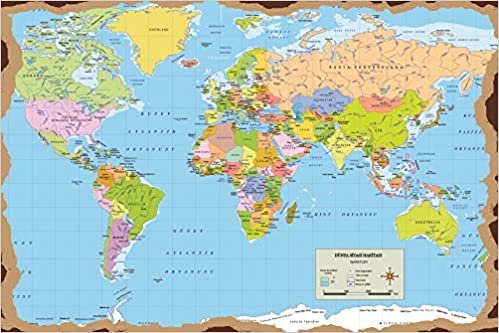 okumak Dünya Haritası Poster