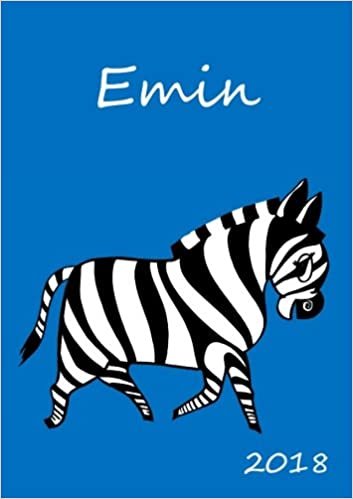 okumak 2018: personalisierter Zebra-Kalender 2018 - Emin - DIN A5 - eine Woche pro Doppelseite