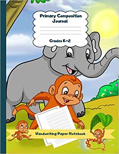 okumak Primary Composition Journal Grades K-2 Handwriting Paper Notebook: Elephant Monkey Theme Dashed Mid Line School Exercise Book Plus Sketch Pages for ... Haddi Handwriting Practice Paper, Band 14)