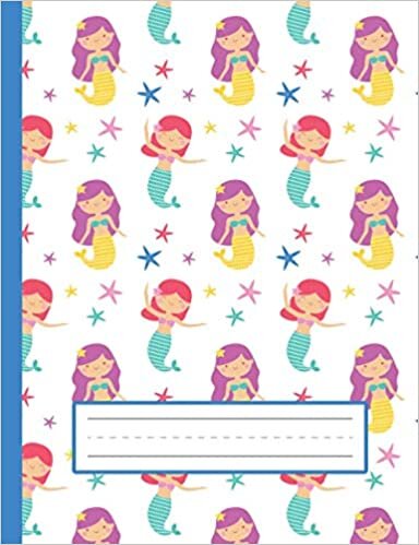 okumak Dancing Mermaids, Starfishes - Mermaid Primary Composition Notebook For Kindergarten To 2nd Grade (K-2) Kids: Standard Size, Dotted Midline, Blank Handwriting Practice Paper Notebook For Girls, Boys