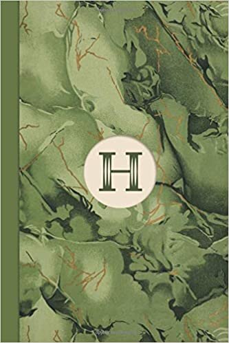 okumak Monogram H Marble Notebook (Leafy Green Edition): Blank Lined Marble Journal for Names Starting with Initial Letter H (Marble Notebooks Leafy Green)