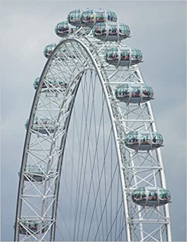okumak Notebook: Journal/Diary/Notebook - London Eye - 150 Lined Pages - 8.5&quot;x11&quot; - Softcover - Great for everyday use!