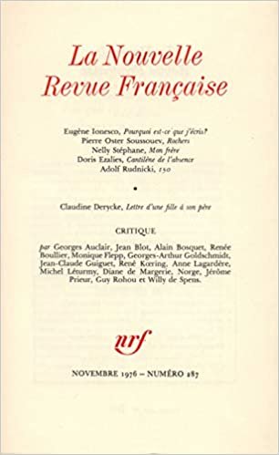 okumak LA N.R.F. 287 (NOVEMBRE 1976) (LA NOUVELLE REVUE FRANCAISE)