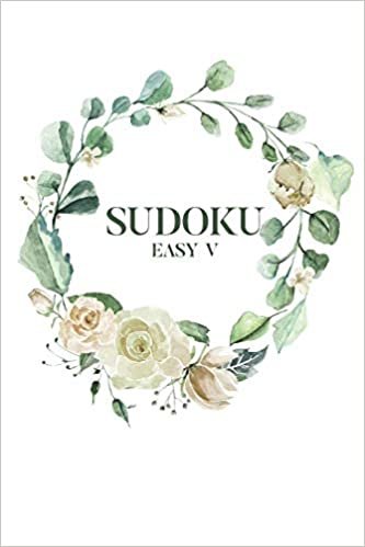 okumak Sudoku EASY V: 100 Easy Sudoku Puzzles, 6x9 Travel Size, Great for Beginners, Beautiful Floral Cover, Great Gift (EASY Sudoku Puzzle Series)