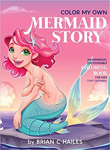 okumak Color My Own Mermaid Story: An Immersive, Customizable Coloring Book for Kids (That Rhymes!): 4