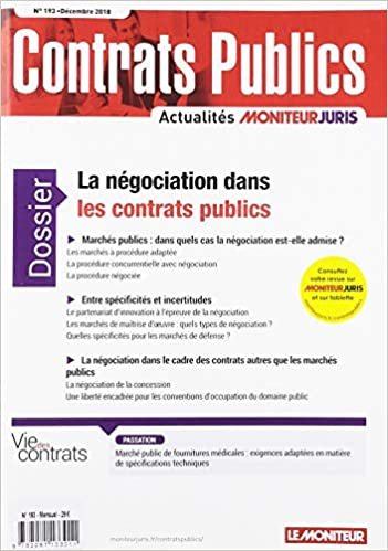 okumak Contrats publics - L&#39;actualité de la commande et des contrats publics n°193 (LM.MARCHE CONT.)