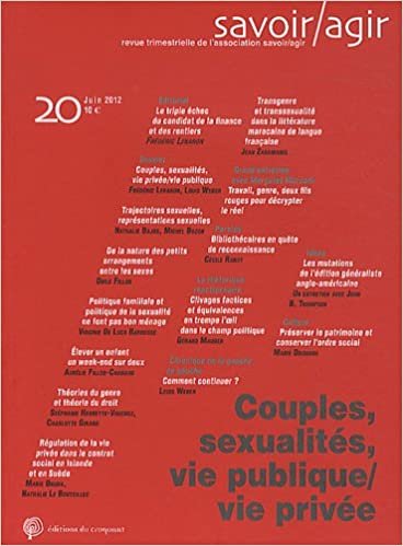 okumak Savoir/Agir, N° 20, Juin 2012 : Couples, sexualités, vie publique/vie privée (REVUE SAVOIR/AGIR)