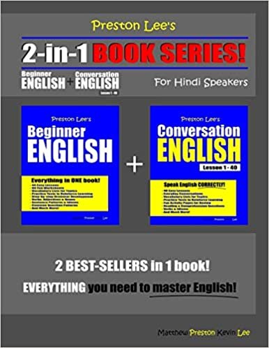okumak Preston Lee’s 2-in-1 Book Series! Beginner English &amp; Conversation English Lesson 1 – 40 For Hindi Speakers