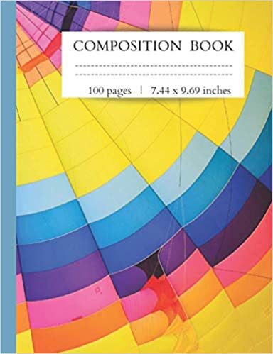 okumak Composition Book Rainbow: Wide Ruled Lined Paper book, Notebook, Journal, Bright Colorful cover, for Kids, s, Middle, High School, girls, boys, Back to School and Home College Writing Notes
