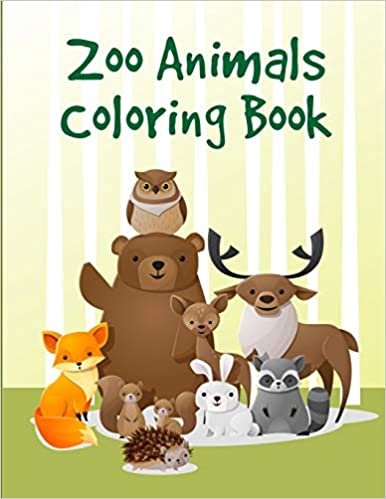 Zoo Animals Coloring Book: Cute Christmas Coloring pages for every age