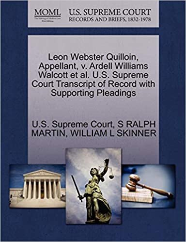 okumak Leon Webster Quilloin, Appellant, v. Ardell Williams Walcott et al. U.S. Supreme Court Transcript of Record with Supporting Pleadings