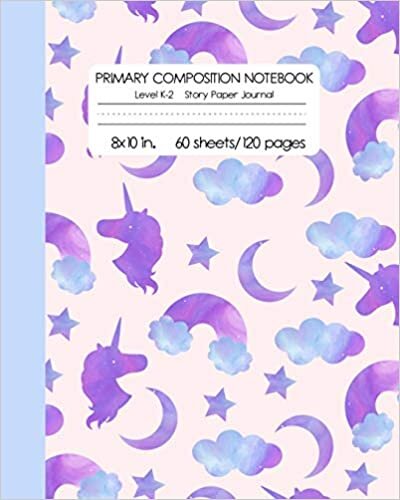 okumak Primary Composition Notebook Level K-2 Story Paper Journal: Unicorn Wishes Draw and Write Dotted Midline Creative Picture Diary | Kindergarten to 2nd Grade Elementary Students